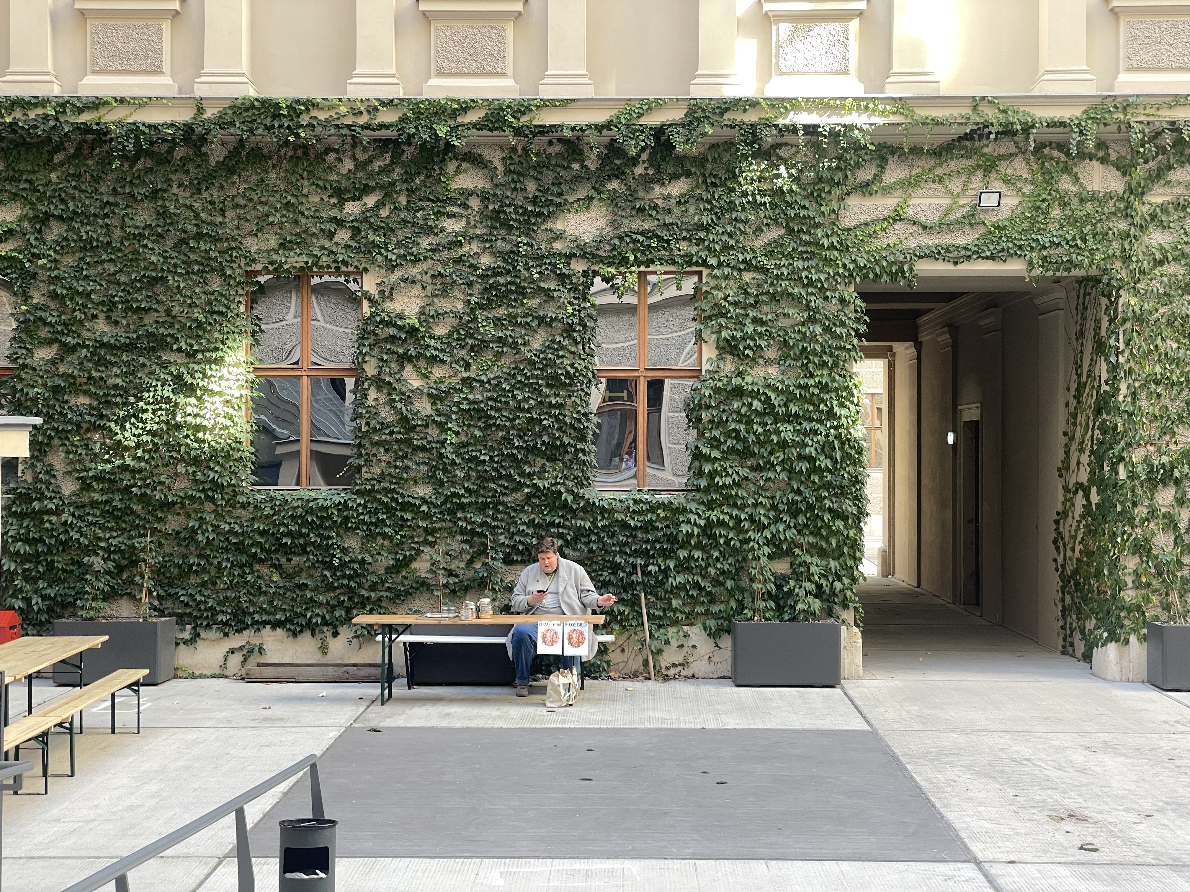 Courtyard before Service